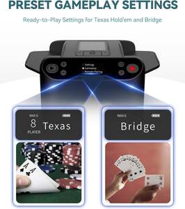 Barajador de distribución de cartas multifuncional de Casino profesional, máquina automática de barajado y reparto para juego de póquer - Product Image 4