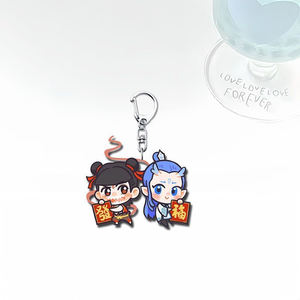 Llavero mágico para niños de Nezha, PVC, acrílico, estilo explosión, película de dibujos animados de Anime, accesorios periféricos, bolsa de regalo, colgante - Product Image 2