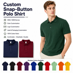 Chemise Homme 100% Coton Tricoté à Manches Courtes Couleur Unie Respirante Anti-Plis Séchage Rapide Décontractée Broderie Logo Personnalisé - Product Image 1