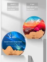 Trophée en cristal écologique personnalisé haut de gamme avec gravure UV – Cadeau d'affaires pour réunion annuelle, employé exceptionnel, départ à la retraite