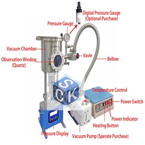 Высококачественный компактный вакуумный горячий плоский пресс для склеивания пластин (площадь 50x50 мм, макс. 500 кг)-VHP-5000N2 - Product Image 2