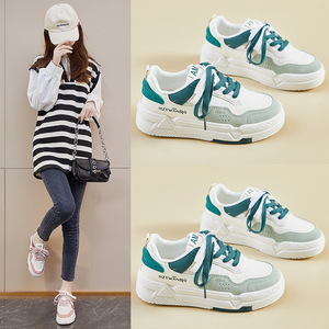 <span class=keywords><strong>Scarpe</strong></span> Casual da Studentessa Versione Coreana 2025, Sneakers da Donna <span class=keywords><strong>con</strong></span> <span class=keywords><strong>Tacco</strong></span> <span class=keywords><strong>Alto</strong></span> e Lacci Morbidi - Product Image 2
