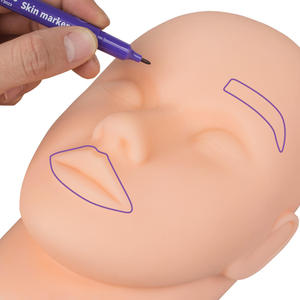 Purple Waterproof Tattoo Stencil Marker <b>Pen</b> with Measuring Paper Ruler for Microblading Makeup - Product Image 5