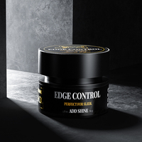 Tout noir personnalisé sans résidu ni écaillage, forte tenue de brillance, pâte dorée 4C, contrôle du bord des cheveux