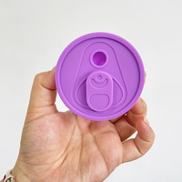 Couvercles en silicone colorés de remplacement en gros pour pot de canette de bière en verre de 16oz tasse à gobelet avec bouchon amovible