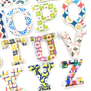 Parches de Letras con Patrón Geométrico Personalizado, Parches Bordados Termoadhesivos en 3D, Bordado Abstracto Retro para Ropa, Bolsos y Manualidades - Product Image 4