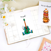 40 PCS/Set Cute Cartoon Postcard Funny Puns Postcards Handwritten Blessing Postcards Card for Friend Family Kid Student Teacher
