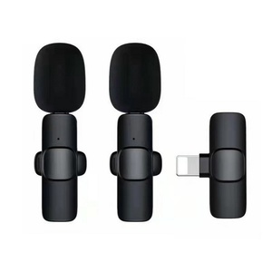 Mini Microphone Lavalier professionnel sans fil sans fil réduction du bruit extérieur Radio en direct K9 Microphone sans fil pour iPhone - Product Image 1