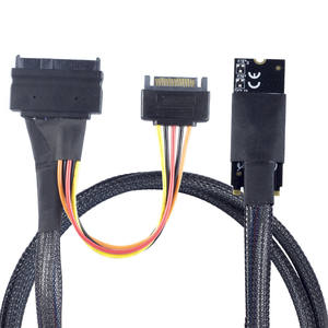 M.2 SFF-8643ไปยัง U.2 SAS SFF-8639ชุดสายเชื่อมต่อความเร็วสูงเซิร์ฟเวอร์15P - Product Image 1