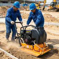 آلة دك التربة الاهتزازية C60 بمحرك بنزين هوندا GX160 بقوة 3.6 كيلوواط، جهاز محمول لدمك التربة لأساسات الطرق