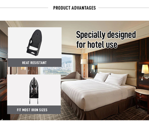 Meilleur support pour fer à vapeur en plastique noir pour hôtel - Product Image 6