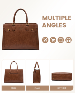 LOVEVOOK 15.6 17 Inch <strong>Laptop</strong> <strong>Handbags</strong> for Office Woman Ladies Large PU Leather Work Tote Bag <strong>Women</strong> Business Computer Briefcase - Product Image 5