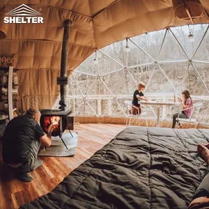 Dome House/Khách Sạn Tent Tent Đối Với Khu Cắm Trại Luxury Glamping Tent/Nơi Trú Ẩn Hiện Đại Bốn Mùa Lều Sinh Thái Sống Dome Vải PVC 28 Sqm