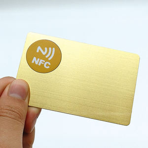 Cartes métalliques NFC personnalisées haut de gamme, carte de visite avec code QR NFC, carte de visite en métal NFC or 4K - Product Image 2