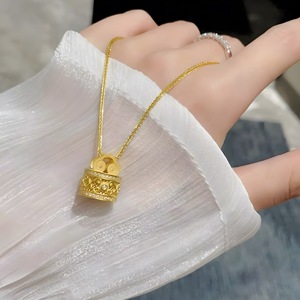 Collar de Plata de Ley S925 con Colgante Ruyi y Moissanita Incrustada para Mujer, Uso Diario - Product Image 5