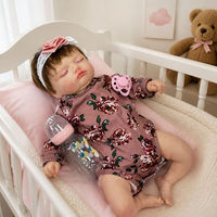 Boneka Bayi Reborn Realistis 18 Inci 45cm Y-Z030, Vinyl Lembut, Dilukis Tangan, Anggota Badan Dapat Digerakkan, Bayi Perempuan Baru Lahir, Hadiah Botol, Koleksi Dewasa
