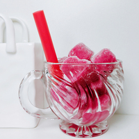 Gobelets réutilisables en plastique PP lavables et écologiques à large ouverture avec pailles, 36/40 OZ, tailles et couleurs personnalisables, accessoires de bar tendance