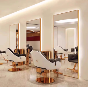 กระจกเส้นผมขอบสีดำสำหรับร้านเสริมสวยกระจกด้านเดียวสำหรับร้านเสริมสวย - Product Image 2