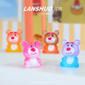 <b>Rainbow</b> <b>Candy</b> DIY Creative Studio Resin Bear Doll Colorful Cartoon Animal Keychain Pendant Home Decoration Artistic Craft - Product Image 3