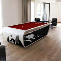 Table de salle à manger à pieds droits sans fil, Table de billard pliante de 9 pieds