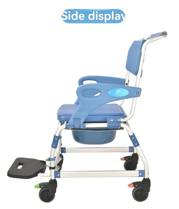 Chaise de bain à roulettes renforcée avec accoudoir Tabouret de <span class=keywords><strong>douche</strong></span> mobile intérieur <span class=keywords><strong>pour</strong></span> équipement de sécurité de salle de bain hémiplégique <span class=keywords><strong>pour</strong></span> personnes âgées - Product Image 2
