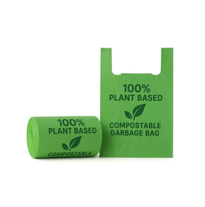 100% sacs poubelle compostables écologiques à base de plantes emballage en plastique de fécule de maïs de stockage de déchets ménagers biodégradables durables - Product Image 1
