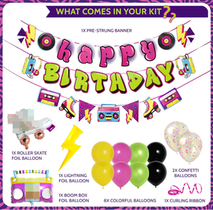 Decoración para Fiesta de <span class=keywords><strong>Cumpleaños</strong></span> de Música Hip Hop, Pancartas de <span class=keywords><strong>Feliz</strong></span> <span class=keywords><strong>Cumpleaños</strong></span> con Graffiti, Guirnalda, Reproductor de Música, Globo de Aluminio, Globos de Helio y Látex, Accesorios - Product Image 6