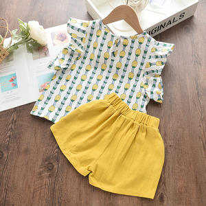 Ensemble 2 pièces décontracté et élégant en coton lavable et respirant pour bébé, idéal pour l'été – Vente en gros depuis la Chine - Product Image 2