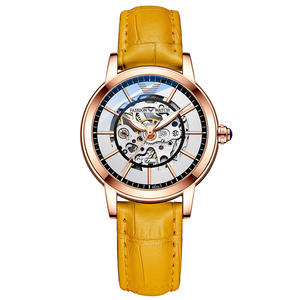 Automatique Steampunk Auto <span class=keywords><strong>Remontage</strong></span> <span class=keywords><strong>Mécanique</strong></span> Dames Squelette <span class=keywords><strong>Montre</strong></span>-Bracelet Bracelet En Cuir Élégant Femmes <span class=keywords><strong>Montre</strong></span> - Product Image 1