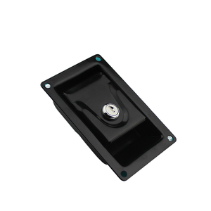 Loquet de capot robuste en SPCC noir avec verrouillage à clé et poignée plate pour camions spéciaux et véhicules personnalisés - Product Image 3