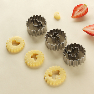 9 gói của Mini giáng sinh linzer Cookie cutter Set eatser Biscuit Máy cắt đặt cho kỳ nghỉ trang trí - Product Image 5