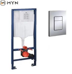 2025 Meiyani nouveau Design salle de bain mur accrocher <span class=keywords><strong>chasse</strong></span> <span class=keywords><strong>d</strong></span>'<span class=keywords><strong>eau</strong></span> citerne mur <span class=keywords><strong>suspendu</strong></span> trempé réservoir <span class=keywords><strong>d</strong></span>'<span class=keywords><strong>eau</strong></span> de toilette avec Double bouton - Product Image 1