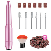 Machine électrique portable pour manucure et pédicure, kit de perceuse à ongles, outils pour enlever le gel acrylique, machine électrique pour polir les ongles