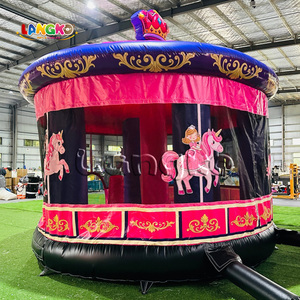 Castello Gonfiabile a Tema Principessa con Giostra, Casa Gonfiabile Commerciale in PVC per Feste per Bambini - Product Image 4