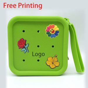 Monedero Portátil de Silicona con Diseño de Caramelos de Moda de 12.5cm X 12.5cm, con Cremallera Perforada Personalizable DIY - Product Image 1