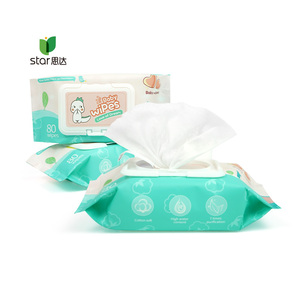 OEM 80件制造批发婴儿湿巾天然有机一次性湿巾婴儿定制湿巾 - Product Image 6