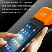 Nuevo Diseño, Android 8.1, 3G Inalámbrico, Terminales de Punto de Venta Móviles de 5.5 Pulgadas para Restaurante