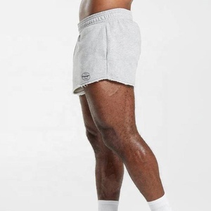 Pantalones cortos de algodón para hombre JL1121C personalizados para correr, pantalones cortos de rizo francés con bolsillos, informales, holgados, para el sudor, grises - Product Image 4