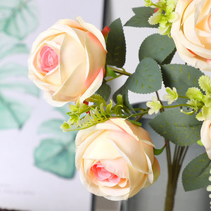 Rosas Artificiales de Otoño con 7 Cabezas, Alta Simulación, para Decoración de Bodas y Hogar, Estilo Clásico, 30cm-100cm - Product Image 2