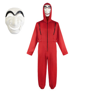 Disfraz de Mono Rojo de Money Heist con Máscara, Unisex para Adultos, Traje de Cosplay para Halloween - Product Image 1