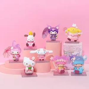 Figura <span class=keywords><strong>Original</strong></span> de Anime Saniro <span class=keywords><strong>Kuromi</strong></span> My Mel Ody Cinnamoroll, modelo de flor y serie Wagashi, juguetes para niñas, regalo - Product Image 2