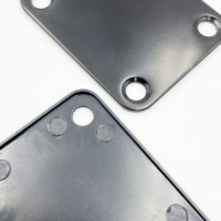 Plaque de cou pour guitare électrique carrée avec vis et joint pour guitares de style ST TL, plaque de jonction vintage, finition chromée, argentée, dorée ou noire