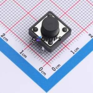 SMG-03-H080A1 Tactile Switch Through hole Component (THT)-4P,12x12mm Switch Single Pole Single Throw Round Button 2.5N 12mm - Product Image 1