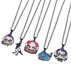 Collar Unisex con Colgante <span class=keywords><strong>de</strong></span> Anime K-pop Witch Hunter, Diseño <span class=keywords><strong>de</strong></span> Gota <span class=keywords><strong>de</strong></span> Aceite, Aleación <span class=keywords><strong>de</strong></span> Zinc Galvanizado, Cadena <span class=keywords><strong>de</strong></span> Eslabones, Accesorios - Product Image 5