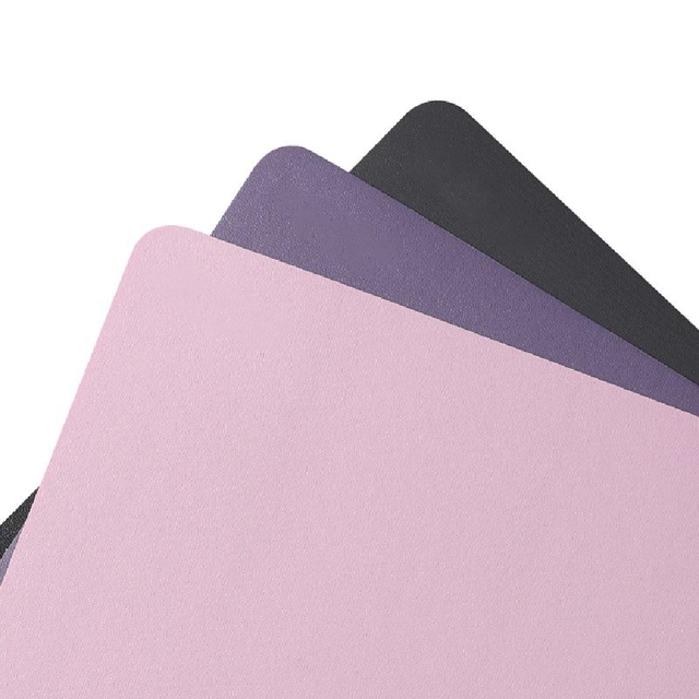 Factory-Customized Simple Colorful PU Leather Non-Slip Waterproof Mouse Pad 26*21cm Leather Desk Mat Protector Office Pad
