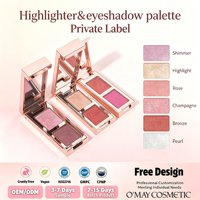 Palette de fards à paupières et d'enlumineurs scintillants à haute pigmentation, maquillage brillant, métallique, imperméable, végétalien, fard à paupières vegan, marque privée
