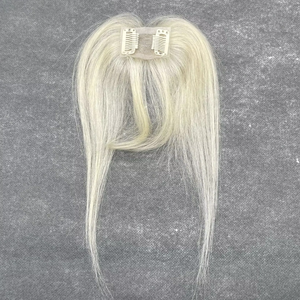 Frange con Clip in Capelli Umani Remy al 100% per Donna, <span class=keywords><strong>Extension</strong></span> Frontale Traspirante con Base Mono - Product Image 6