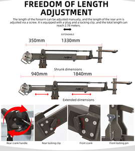 NSH Caméra Grue Motion Picture Jib Potence Télescopique <span class=keywords><strong>avec</strong></span> Trépied Film Film Rocker Arm - Product Image 4