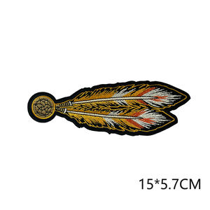 Low MOQ Feder gestickte Abzeichen Aufbügeln Patches Mehrfarbige Patches DIY Kleidung Jacken Baseball Caps Taschen Jeans IPads - Product Image 3