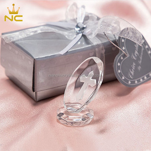 ओवल क्रिस्टल पार पहले ऐक्य वेडिंग गोद भराई एहसान उपहार के लिए खड़े - Product Image 4